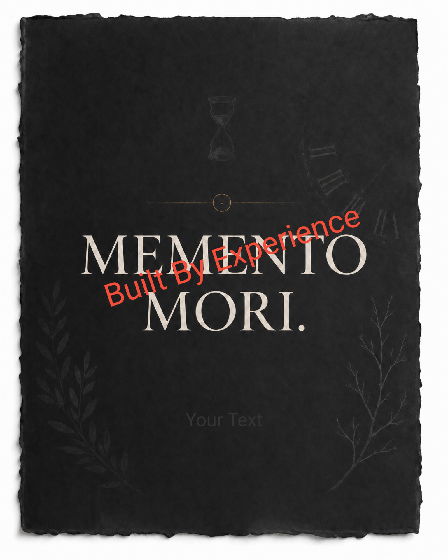 Memento Mori — minimal gold edition, near-silent and framed.