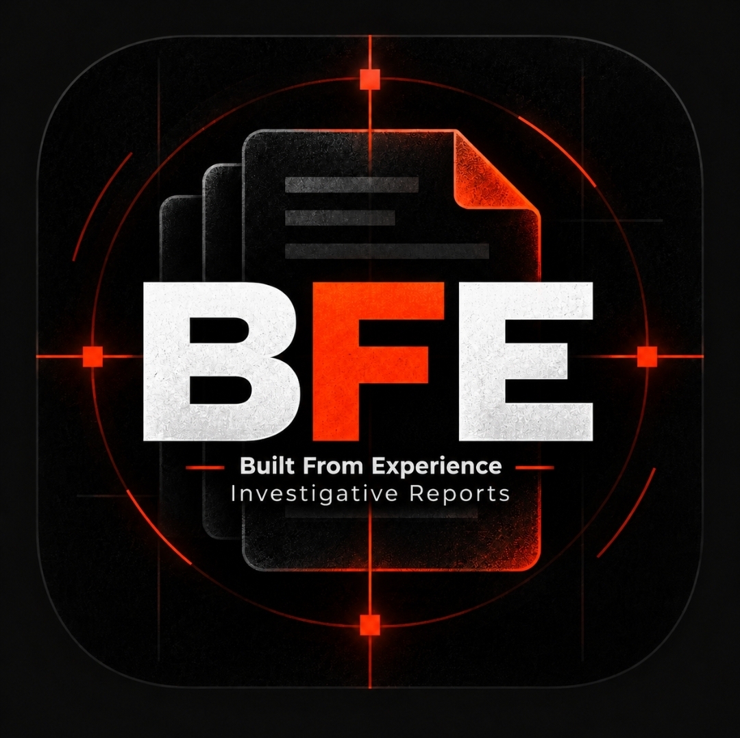 Built From Experience Investigative Reports emblem