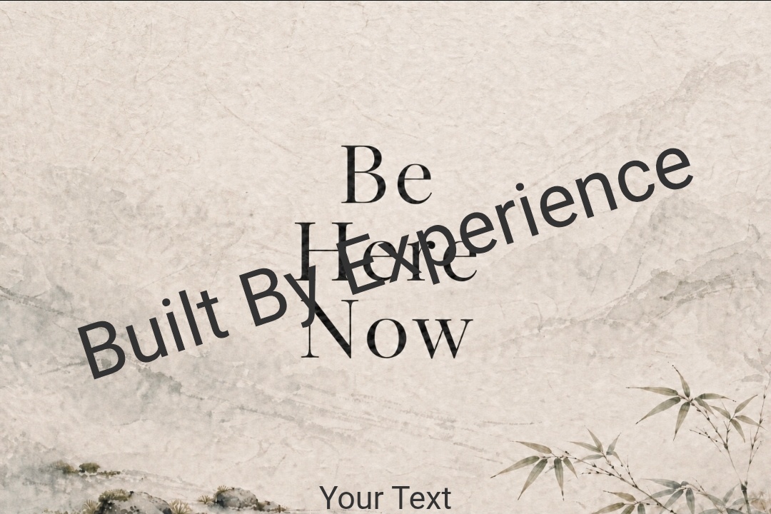 Be Here Now, landscape edition — for a wide frame above a bed or sofa.