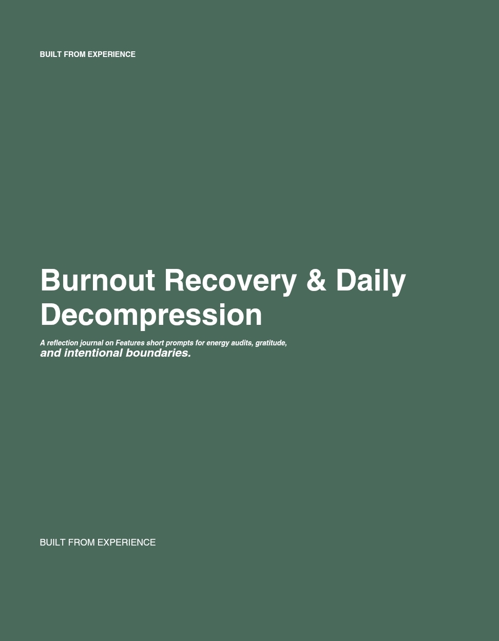 Burnout Recovery & Daily Decompression