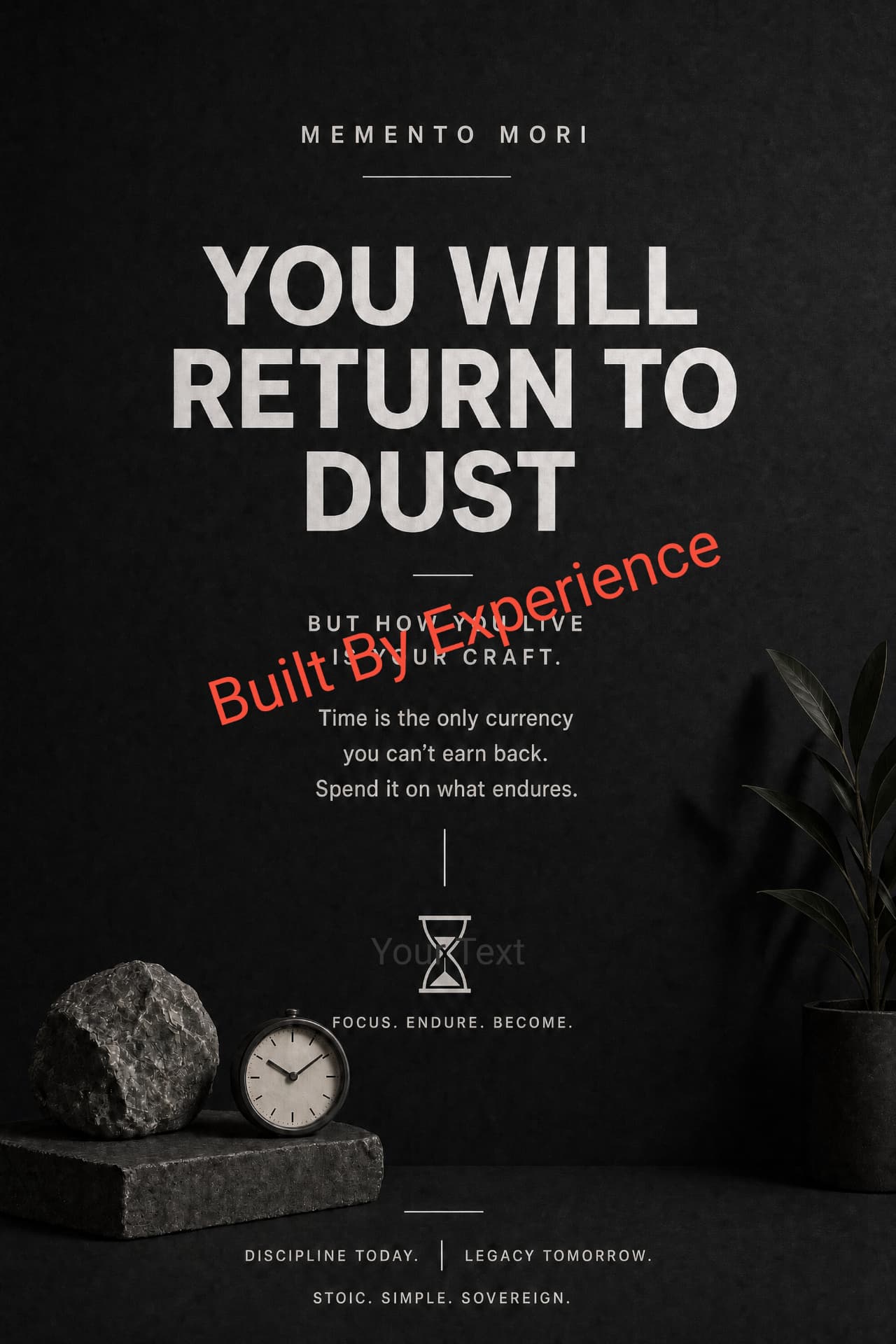 You Will Return To Dust — focus, endure, become.