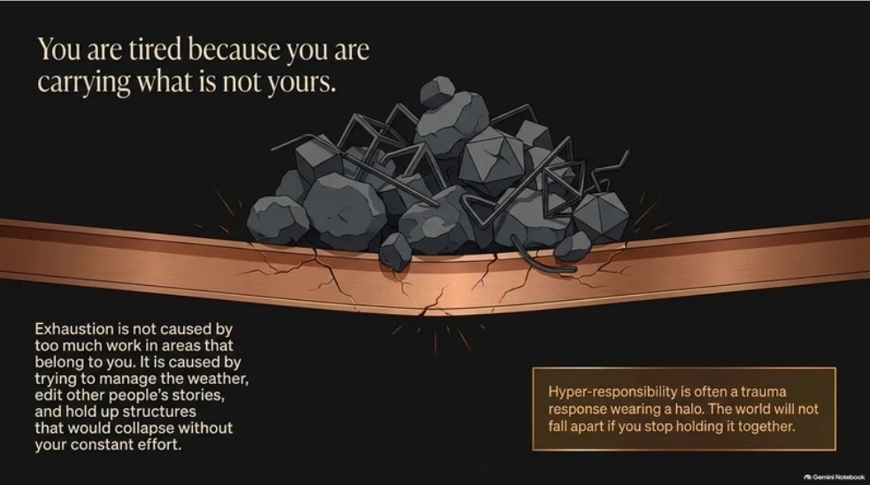 You are tired because you are carrying what is not yours.