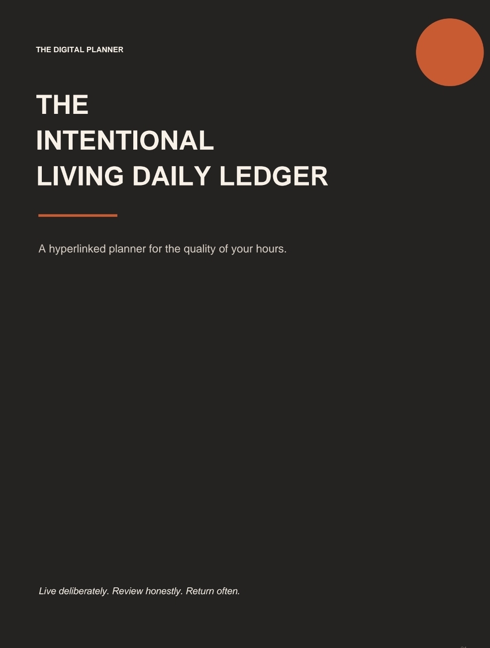 Cover of The Intentional Living Daily Ledger by Christopher Schroeder