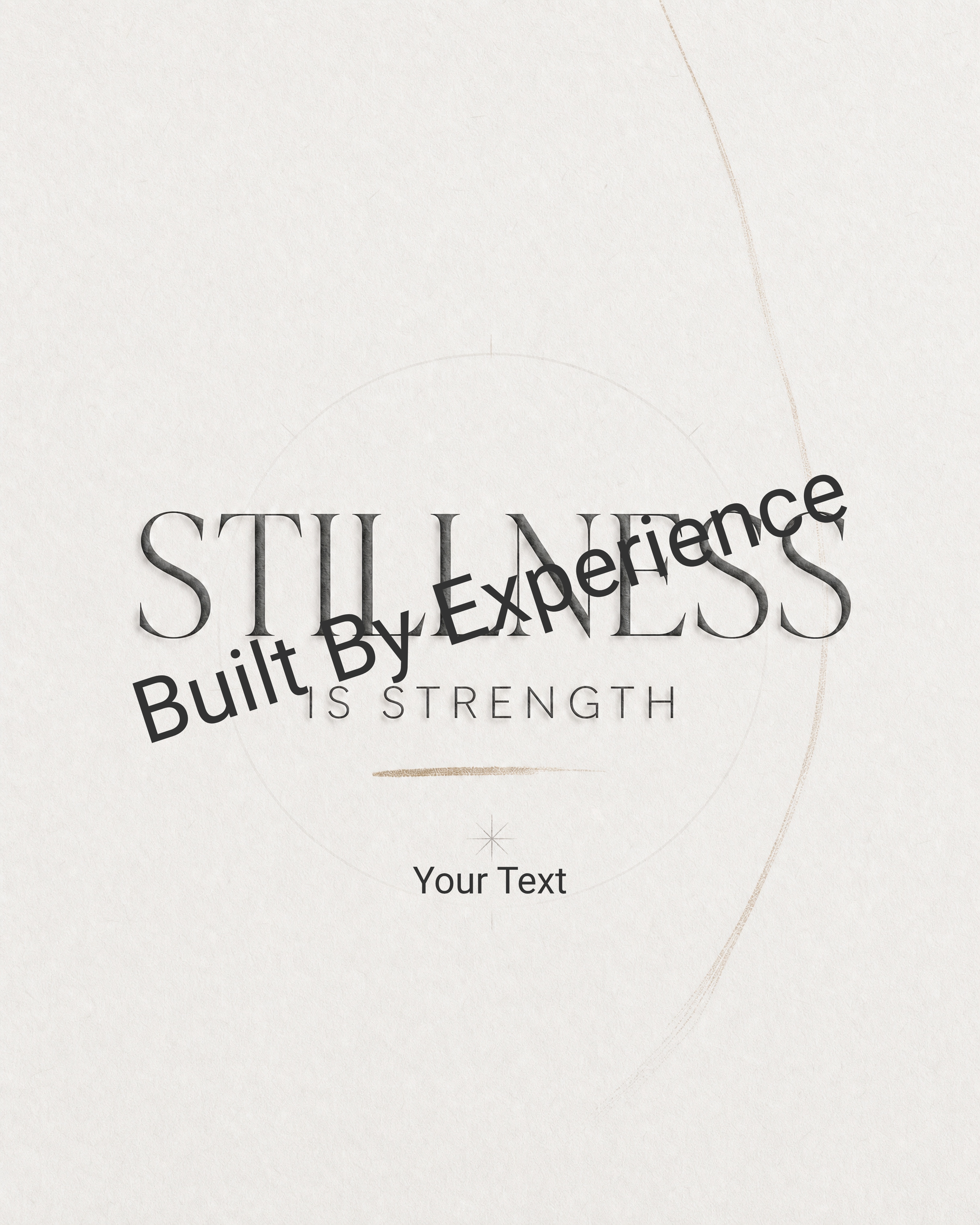 Stillness Is Strength, minimal edition — near-blank calm.